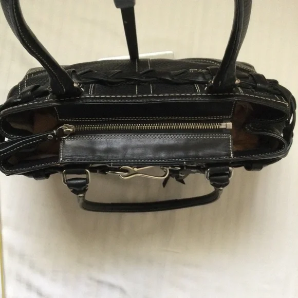 Coach Hampton Carryall F13084 Black Pebbled Leather - Picture 5 of 16